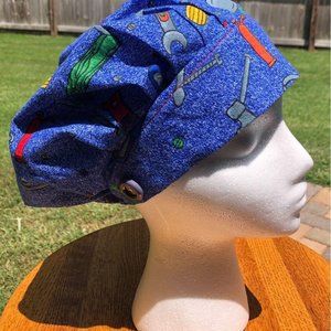 Women's Adjustable Surgical Bouffant /Cap w Buttons Tools